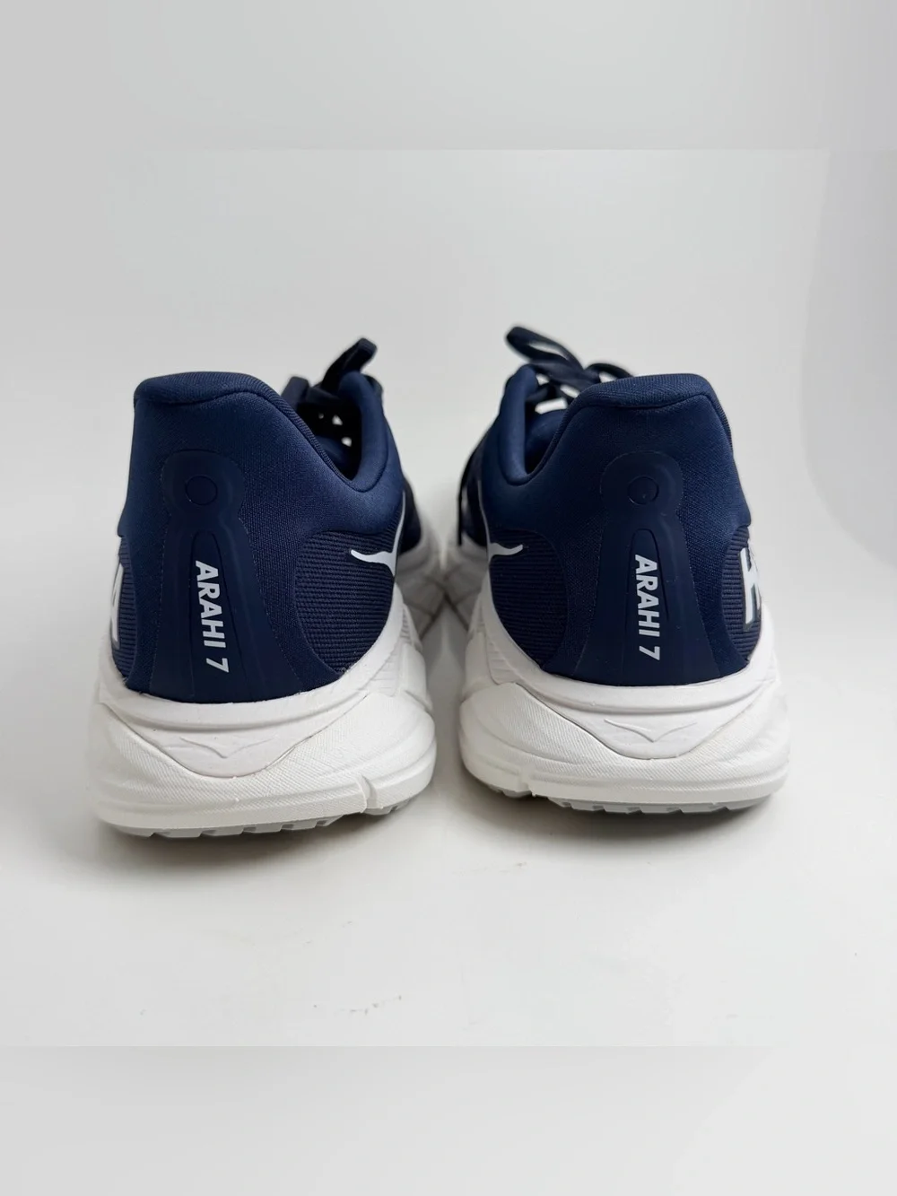 Hoka Men's Navy and White Clifton-style Cushioned Running Shoes